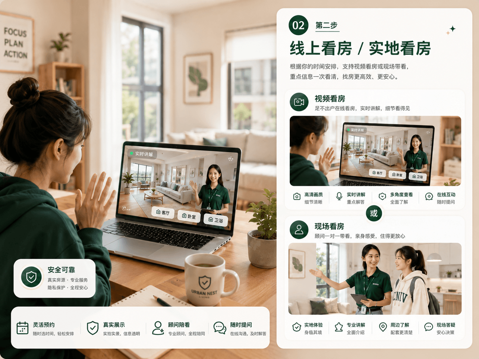 看房方式:线上或现场都更高效